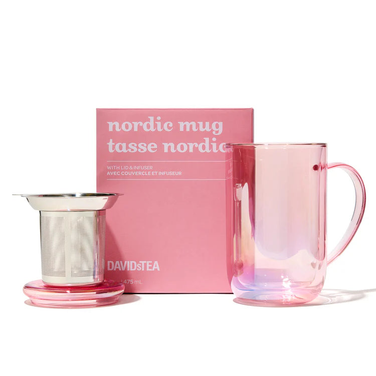 Double Walled Glass Nordic Mug with Infuser