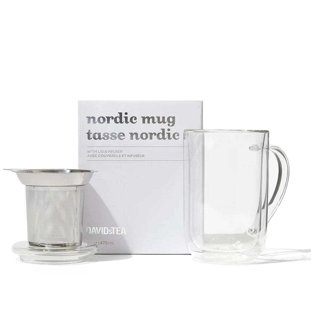 Double Walled Glass Nordic Mug with Infuser