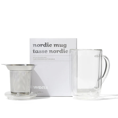 Double Walled Glass Nordic Mug with Infuser