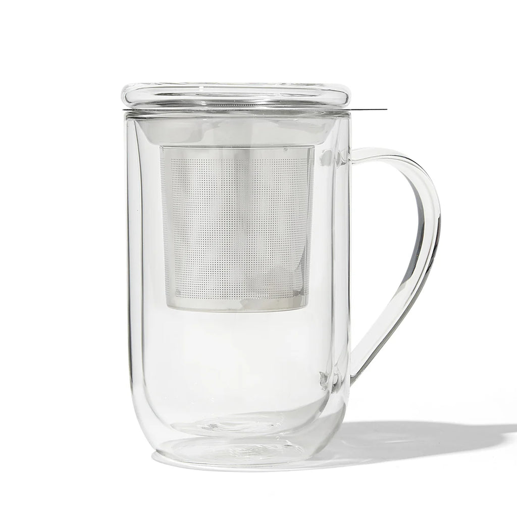 Double Walled Glass Nordic Mug with Infuser
